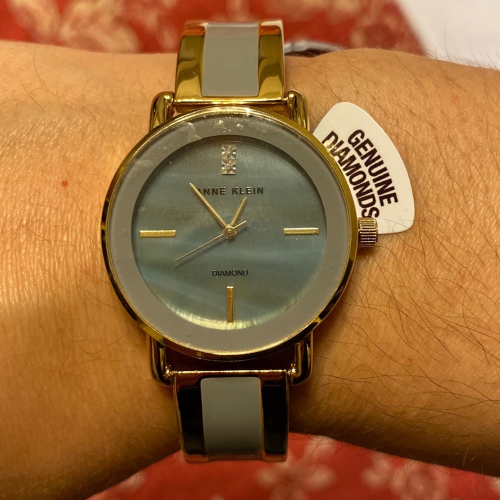 Anne Klein ladies watch with genuine diamonds